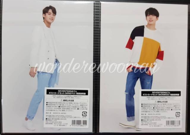 Seventeen Cafe Japan 2018 Goods Postcard Wonwoo Mingyu 