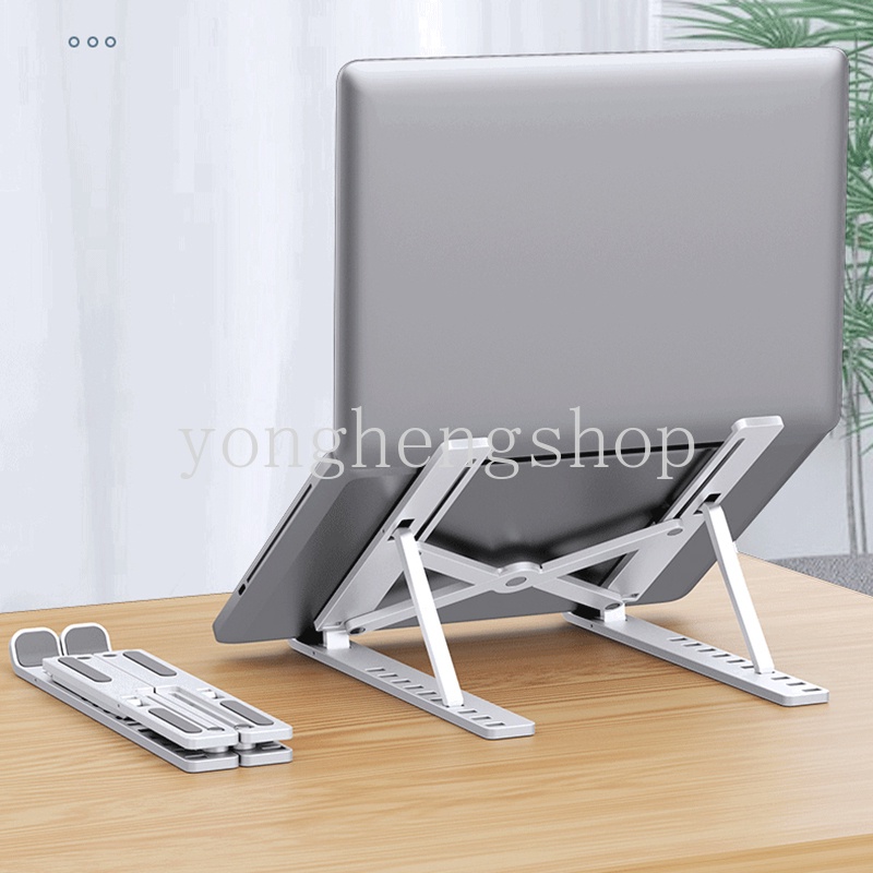 Stand Holder Laptop / Macbook 10 Level Tinggi Adjustable Anti Slip Penghilang Panas Portable