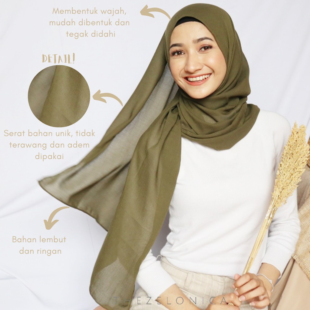 Zelonica THEZELONICA HIJAB PASHMINA VOAL FLOWY