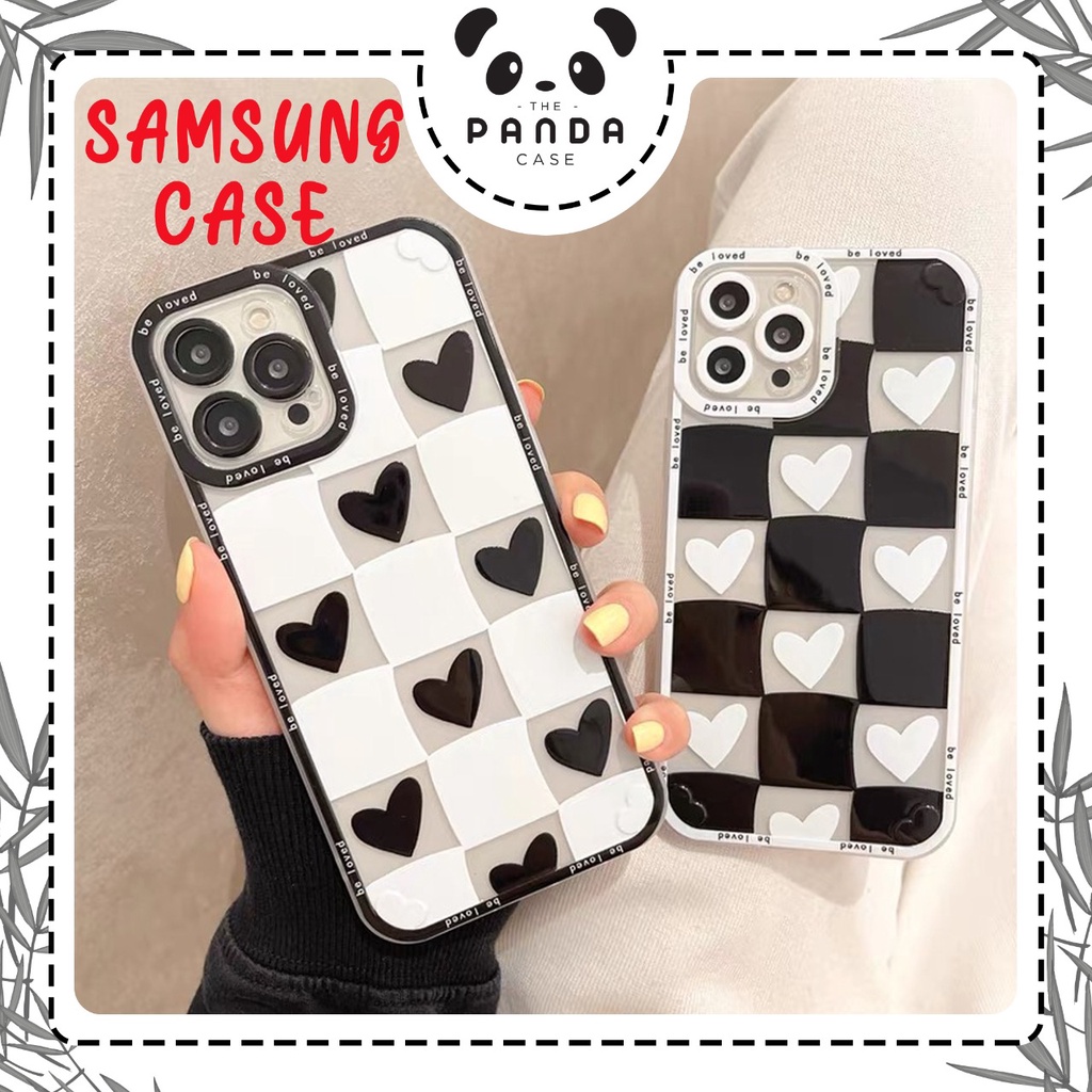 [TPC] Phone Case SAMSUNG HP Grid Love Checkered A11 M11 A12 M12 A20S A10S A22 A32 A50 A30S A50S A51 A52 SS008