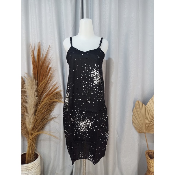 DASTER NARINI TANGGUNG TALI SATU ANEKA MOTIF-Bercak Black