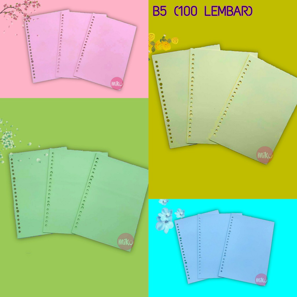 

LOOSE LEAF KERTAS BINDER B5 POLOS (100 LEMBAR)