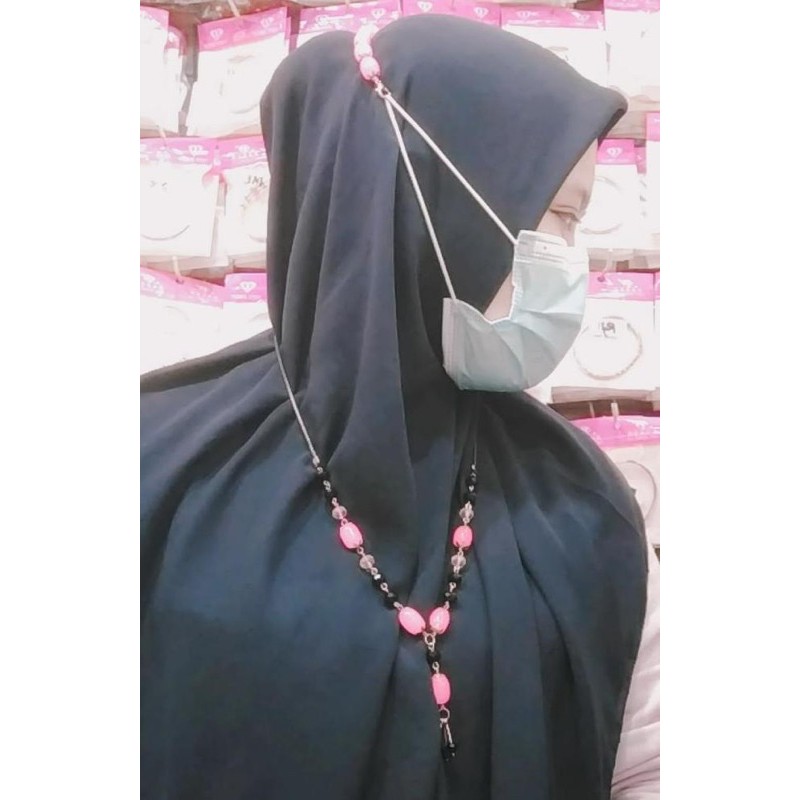 konektor jilbab// konektor masrker //kalung jilbab//satu set perhiasan jilbab//stap masker