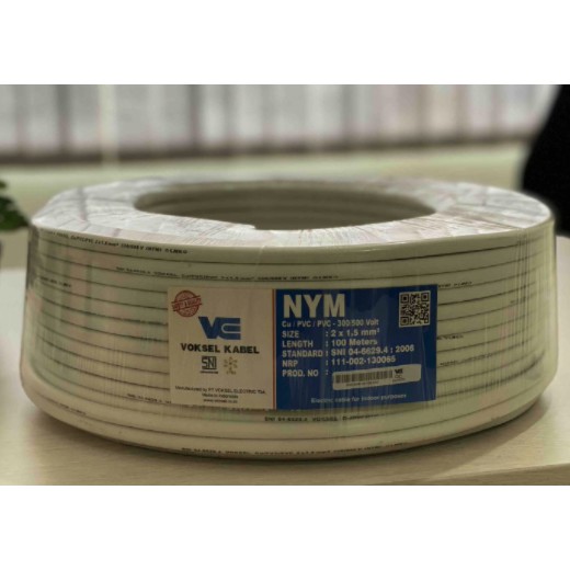 Kabel Voksel NYM 2 x 1.5 mm² - 300/500 V - 100 meter