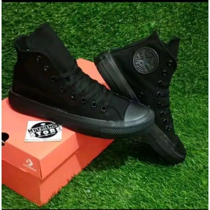 Sepatu Converse Al Star high Poxing Black CT + Box