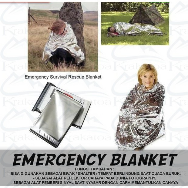 【COD】 Alumunium Emergency Blanket - Selimut Darurat Aluminum - Survival Sleeping Bag Outdoor