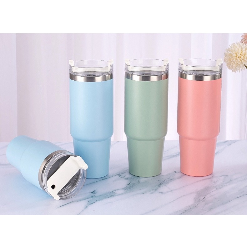 DODORY - BTL006 Botol Minum Tumblr dengan Sedotan Bahan Aluminium Tahan Panas Dingin Drinking Bottle