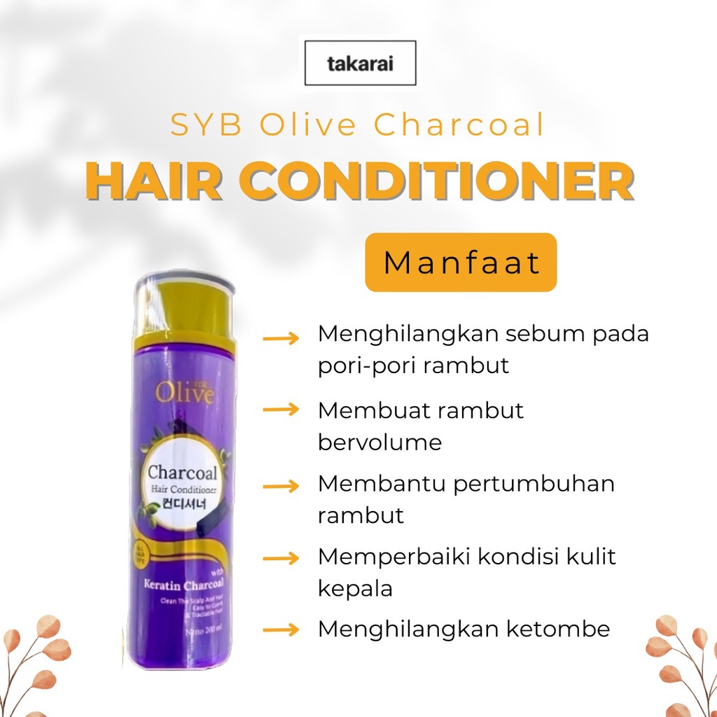 [COD] SYB Olive Charcoal Hair Conditioner Merawat Kelembaban Rambut &amp; Perlindungan Ekstra Warna Rambut