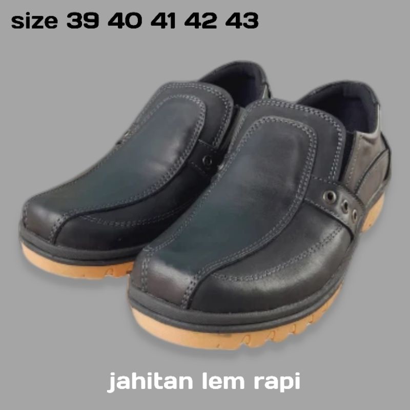 sepatu pria kulit/ sepatu santai/ itu santai slip on/ sepatu casual/ sepatu kerja/ sepatu COD bayar di tempat