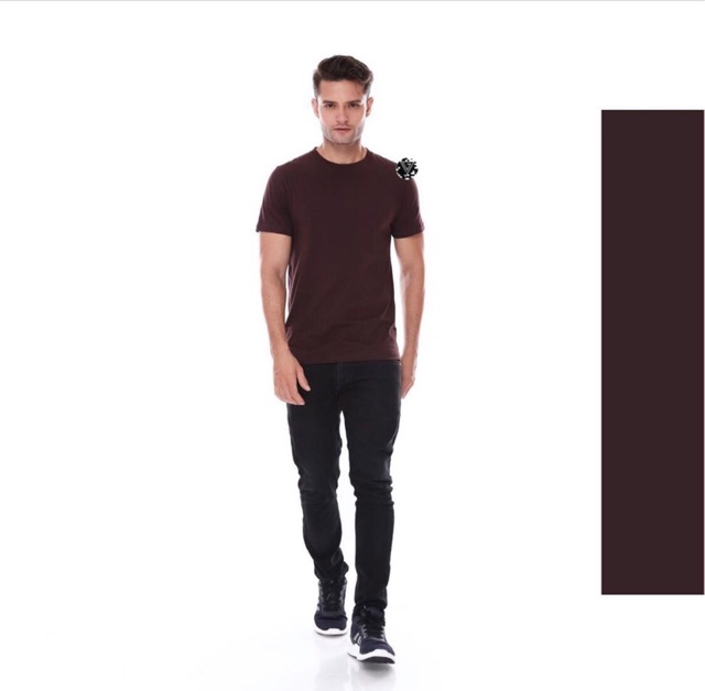 KAOS POLOS DARK COFFE COTTON COMBED 24s BASIC REAKTIF