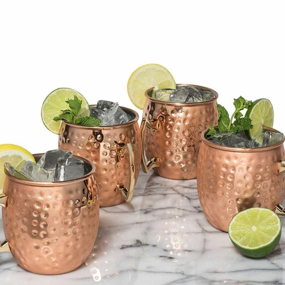 Lanfy Mug Copper Plated 550ml Stainless Steel Perlengkapan Minum Makan Cocktail Gelas Bir Cangkir