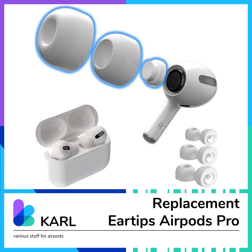 Eartips Replacement for Airpods Pro Earbuds Karet Pengganti Earpads