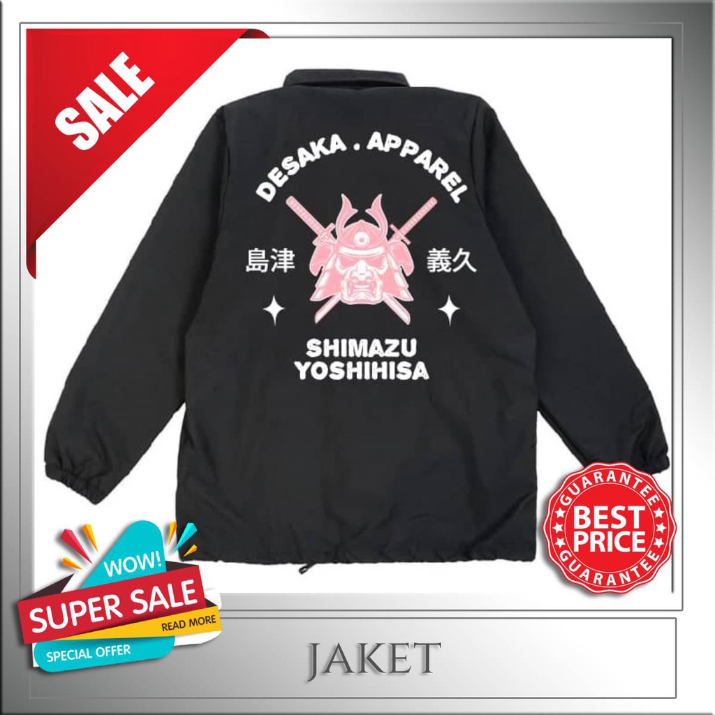 Coach jaket Samurai WB Pria - Jaket Distro - Jaket Parasut - Jaket Jepang - Jaket Windbreaker