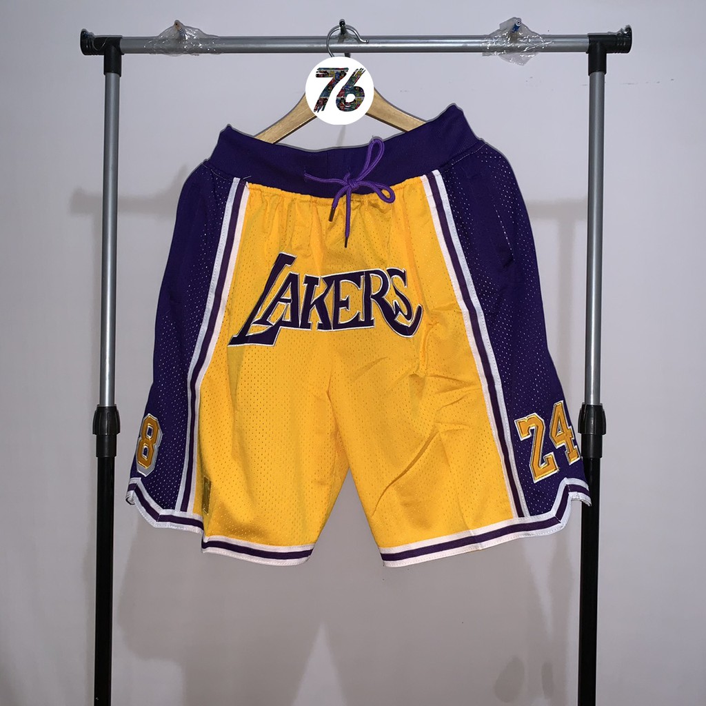 Just Don Los Angeles LA Lakers Celana Jersey Basket Swingman NBA Baju Kostum Tshirt T-Shirt Kaos