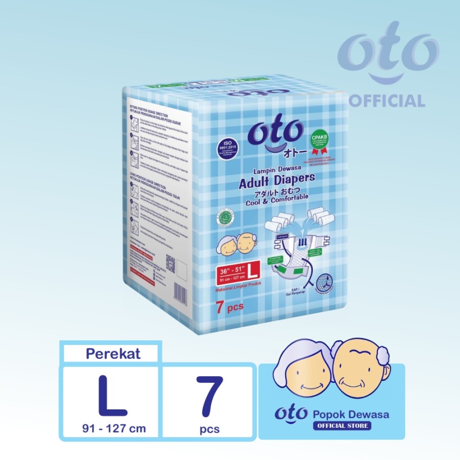 OTO Adult Diapers MURAH / Popok Dewasa PEREKAT Size M, L, XL