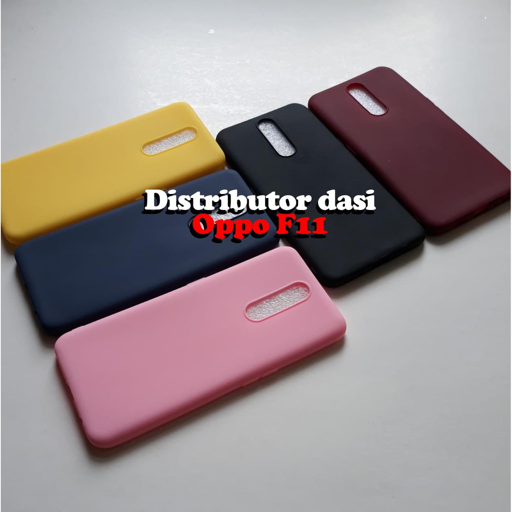 candy macaron softcase case tebal kondom hp Oppo F11 Pink maroon kuning hitam navy