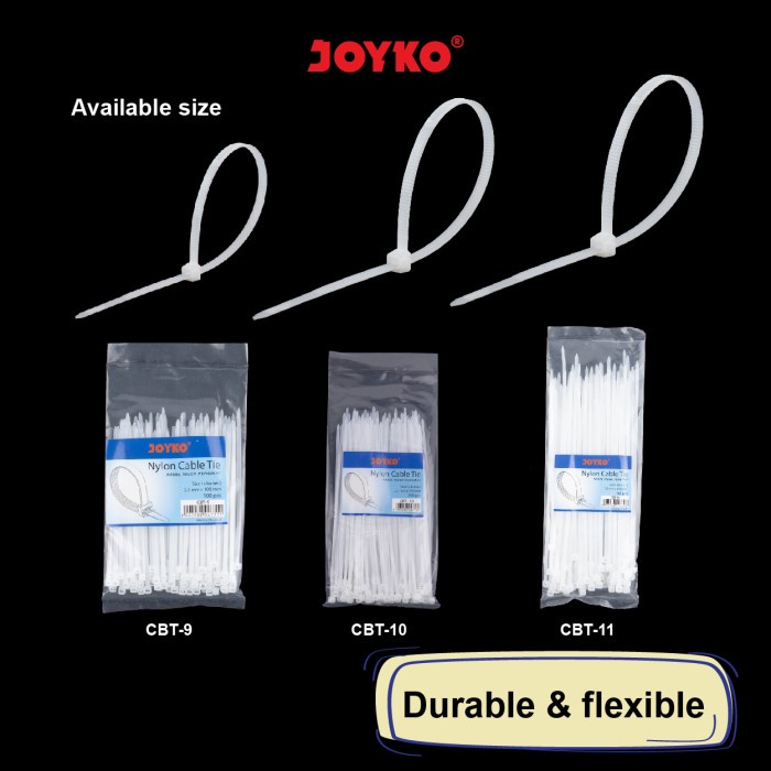 

ORGANIZER-DOCUMENT- CABLE TIES NYLON KABEL TIS PENGIKAT NILON JOYKO - CBT-9 10CM -DOCUMENT-