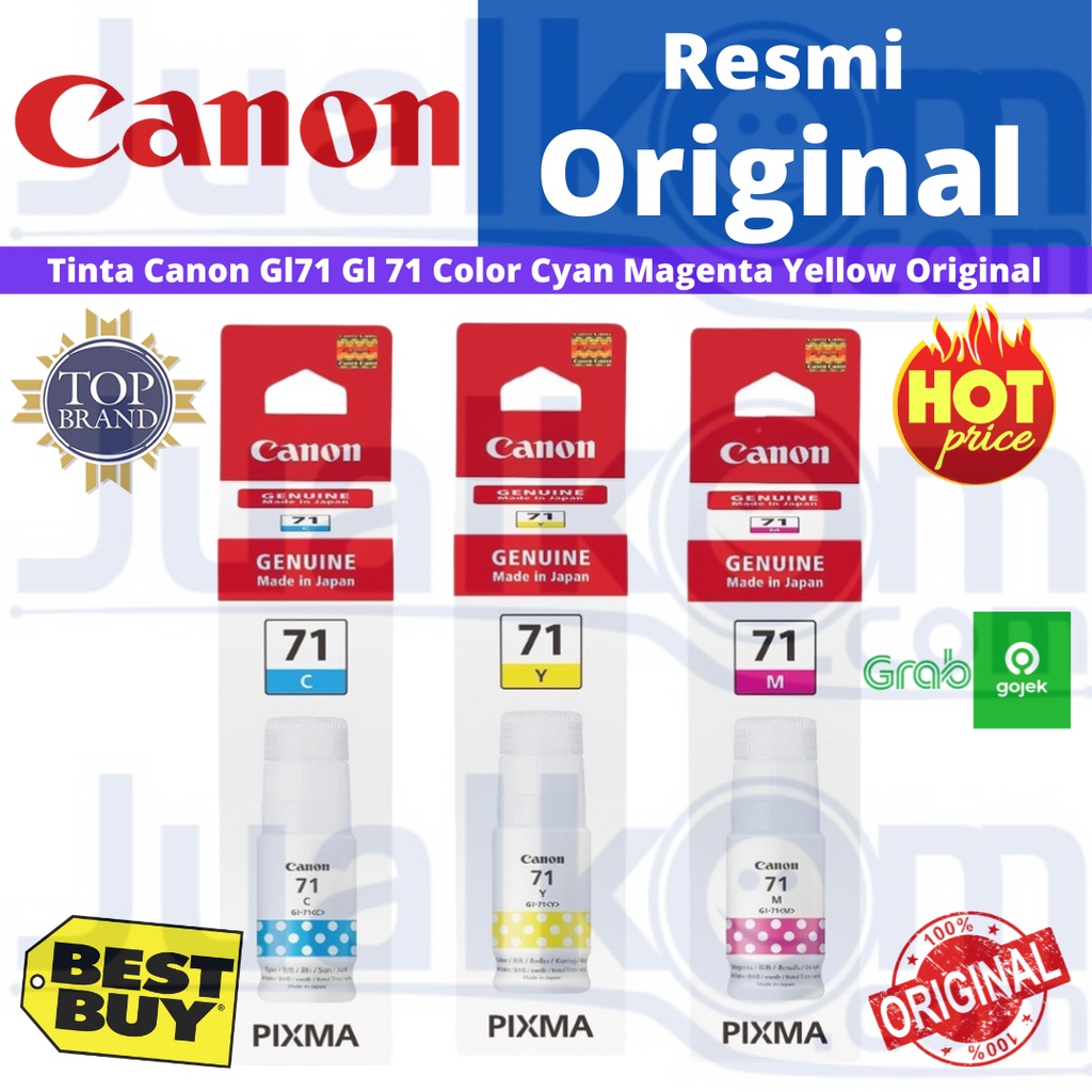 Tinta Canon GI71 Gl 71 Colour Cyan Magenta Yellow Original