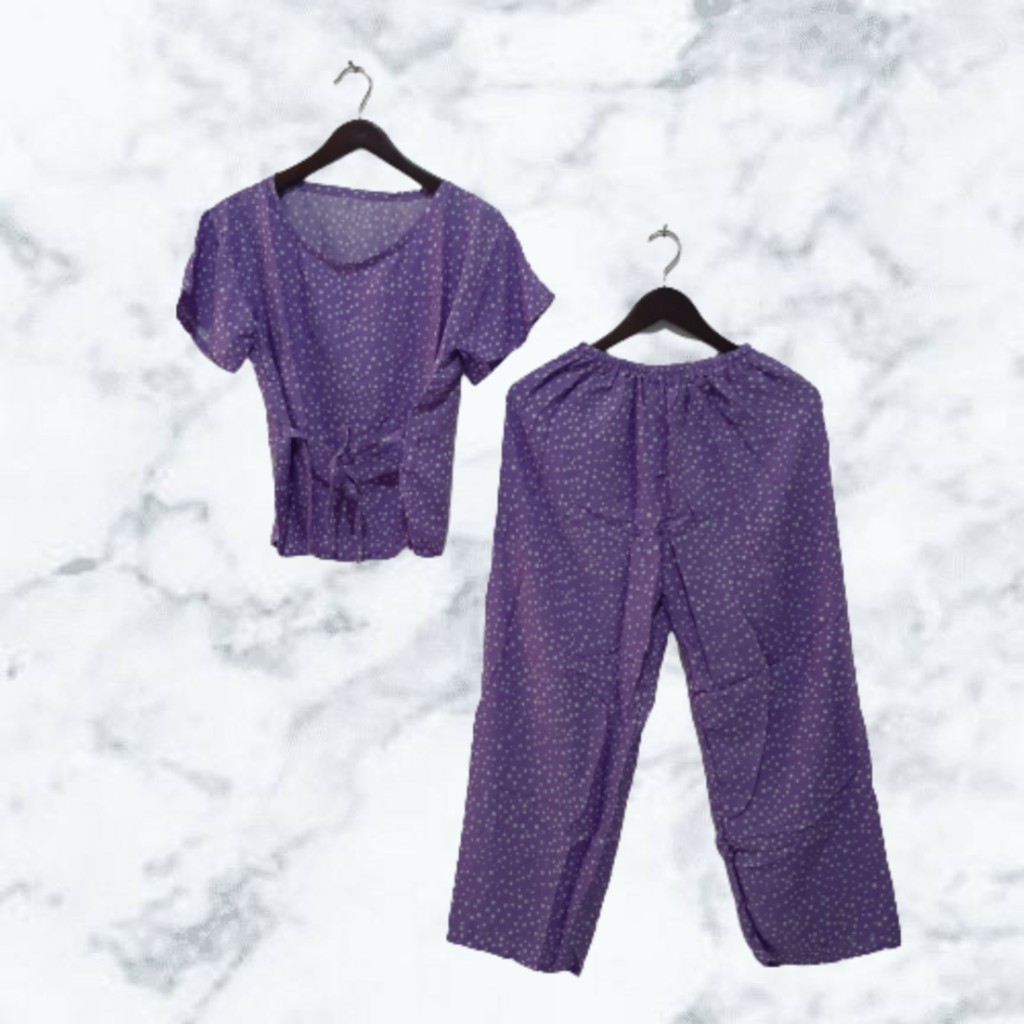 SET BABYDOL POLOS  LENGAN PENDEK TIEDY BALI/BSH-021/ SETELAN BALI MURAH/ JUMPSUIT BALI