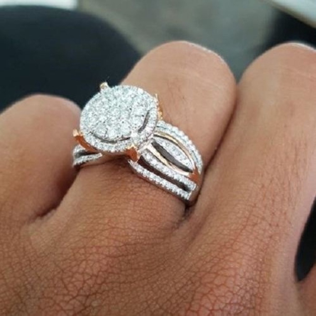 Hu Hu Hu Hu Hu Alat Bantu Pasang Kacamata♡ Cincin Berlian Imitasi Multi Layer Untuk Wanita