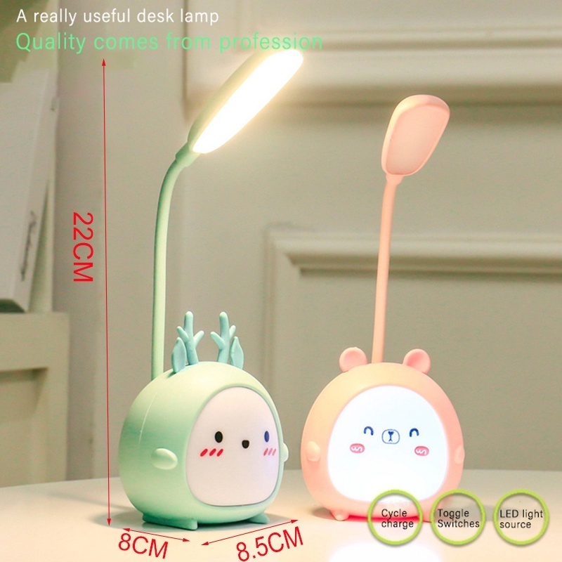 Lampu Meja LED Flexible Model Leher Angsa Fleksibel Dengan USB Rechargeable