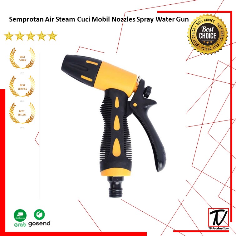 Semprotan Air Steam Cuci Mobil Nozzles Spray Water Gun - Mix Color