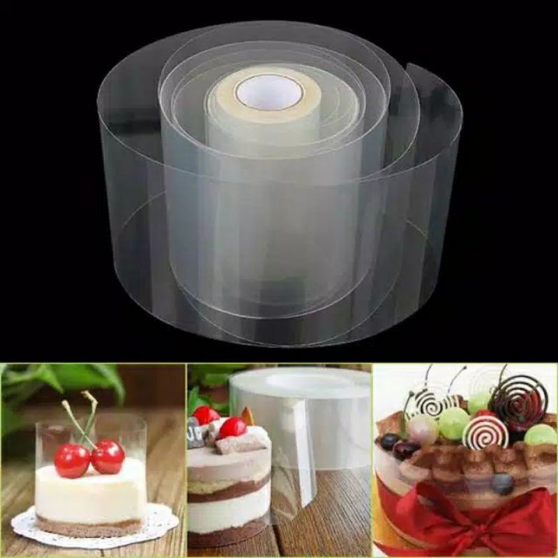 Mika Plastik Roll Cake Pinggiran Kue Tiramisu/Mouse Cake 6cm