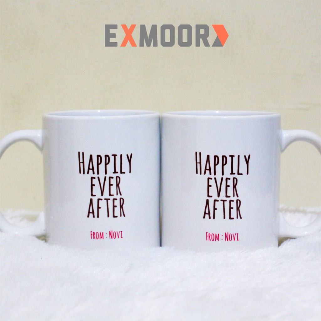 Mug Couple Floral Wedding Kado Pernikahan