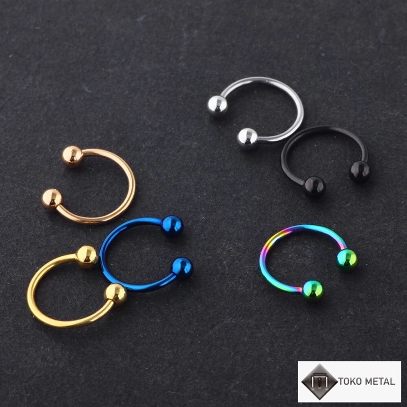 ANTING TITANIUM ROSSI/PIERCING C UNTUK PRIA &amp; WANITA [TOKO METAL]