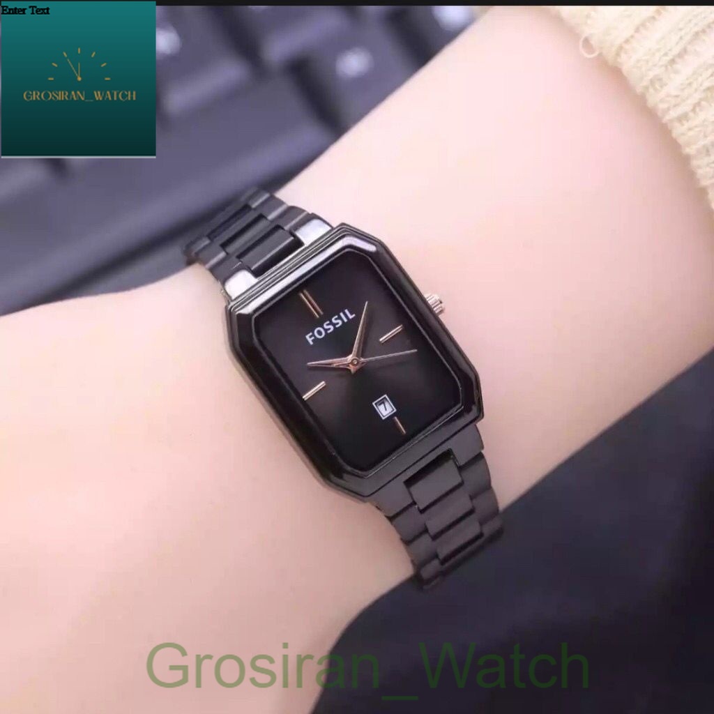 JAM TANGAN WANITA TERBARU PREMIUM MEWAH STAINLISS STEEL TANGGAL AKTIF PERSEGI PANJANG L-39 [G_W]