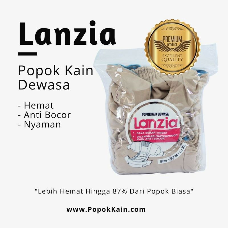 Pampers Kain Cuci Ulang untuk Dewasa Clodi Dewasa Orangtua LANZIA Size M Kakek Nenek Lansia Pants