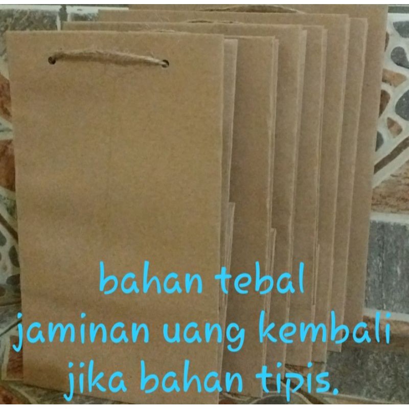 

paper bag polos portrait murah bahan tebal