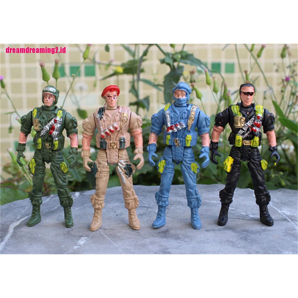 （✔✔❤Mainan Action Figure Tentara Militer Bahan Plastik Ukuran 9cm Untuk Anak