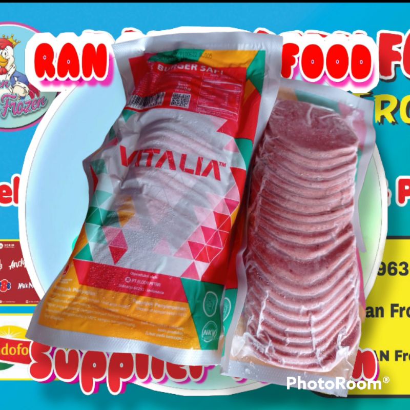 

VITALIA Beef Burger Sapi mini 280gr Smoke Beef