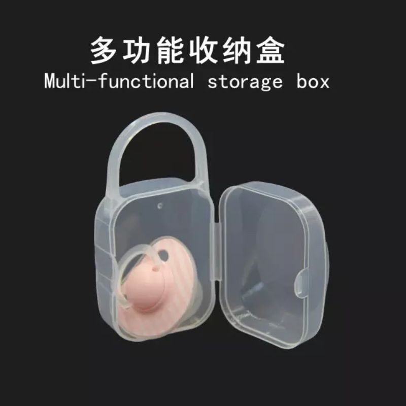 LZ.I7 kotak empeng putih. case box pacifier. tempat wadah kompeng