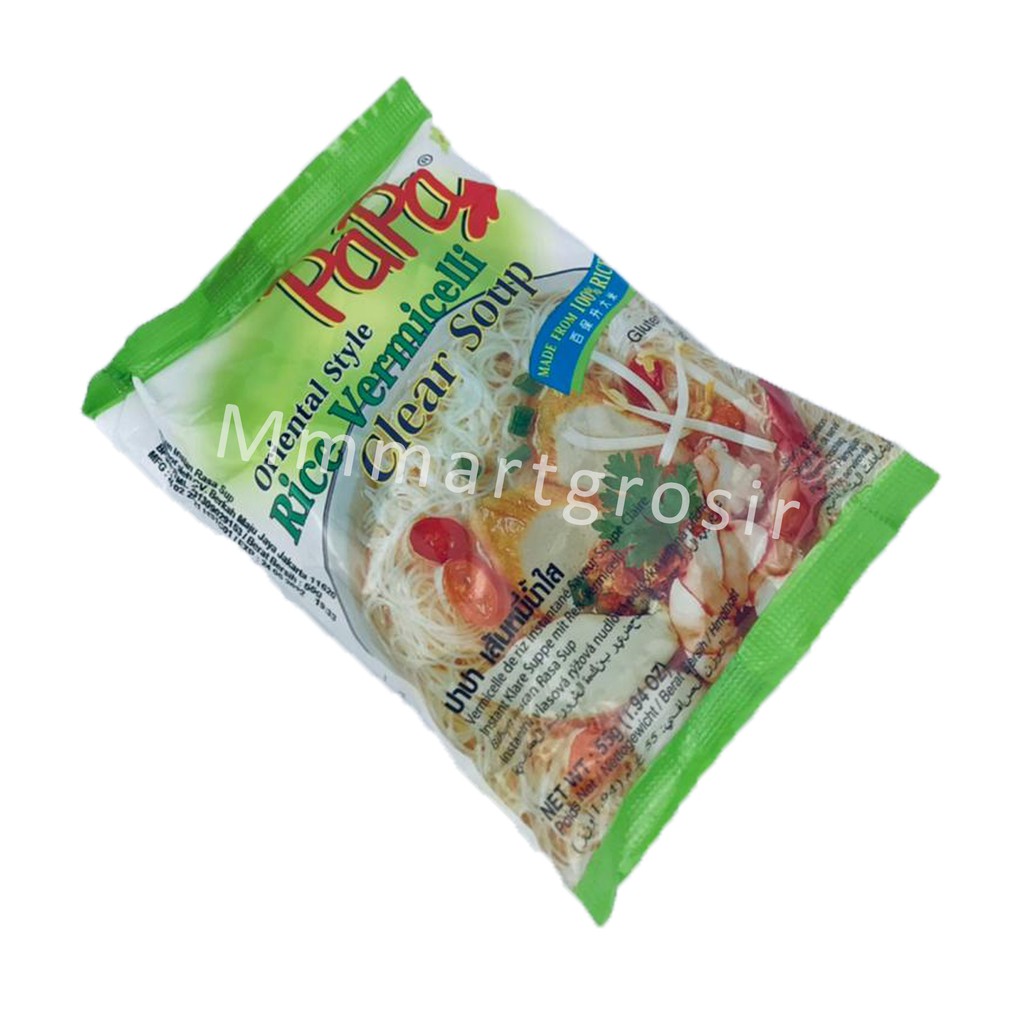 Papa / Rice vermicelli Clear Suop / Bihun instan rasa sup / 55g