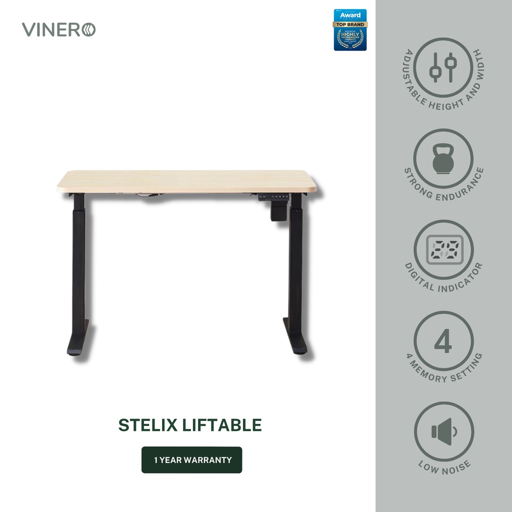 Vinero Stelix Smart Liftable Electric Sit Stand Adjustable Desk Frame