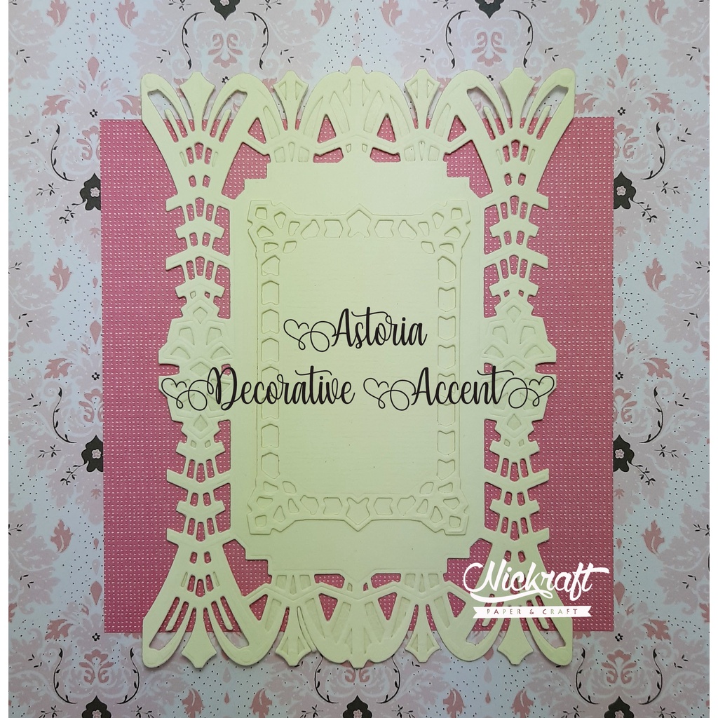 

ASTORIA DECORATIVE ACCENT - HIASAN SCRAPBOOK FOTO LABEL KOTAK RECTANGLE