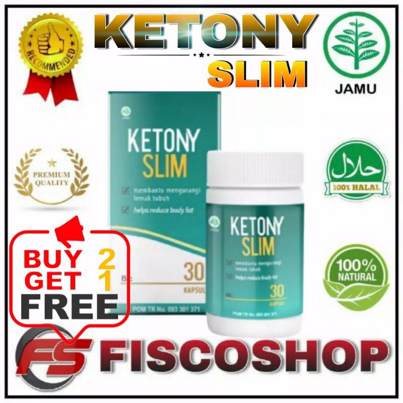 [ORIGINAL] KETONY SLIM Pelangsing Badan Herbal 30 Capsul
