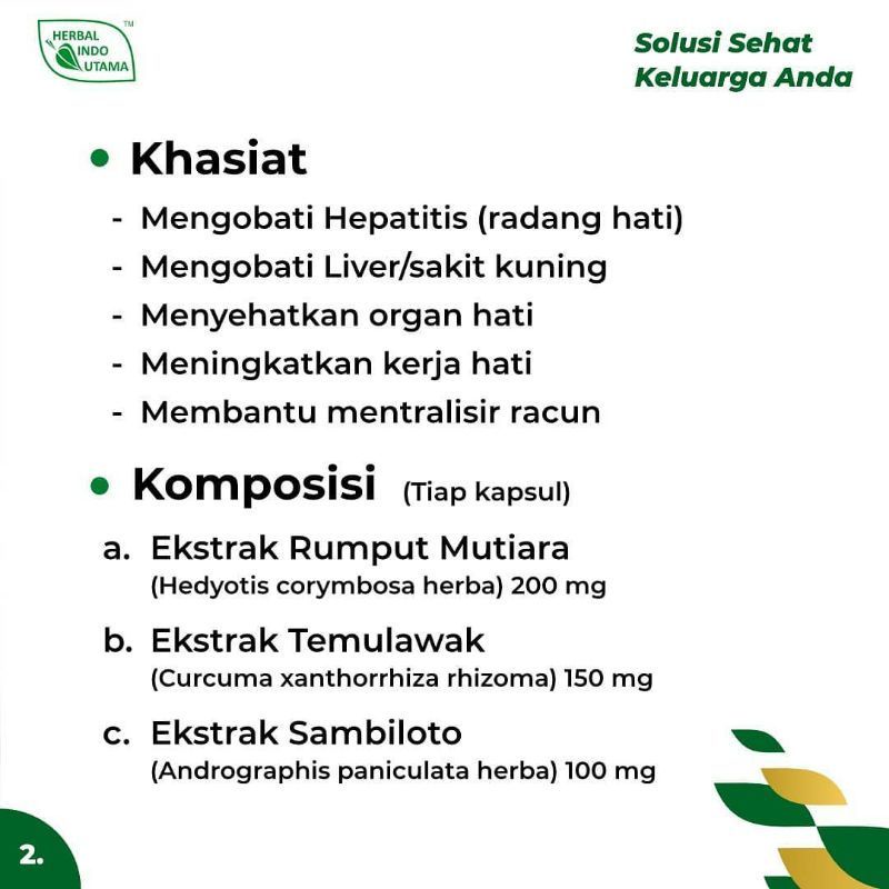 HIU Hepafit isi 60 kapsul Obat Liver Hepatitis