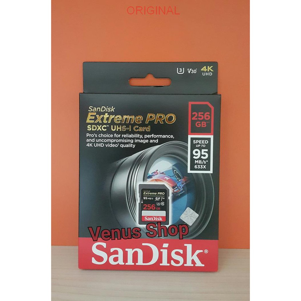 SANDISK SDCARD EXTREME PRO 256 GB 95 MB/S / EXTREMEPRO 256GB 95 MBPS