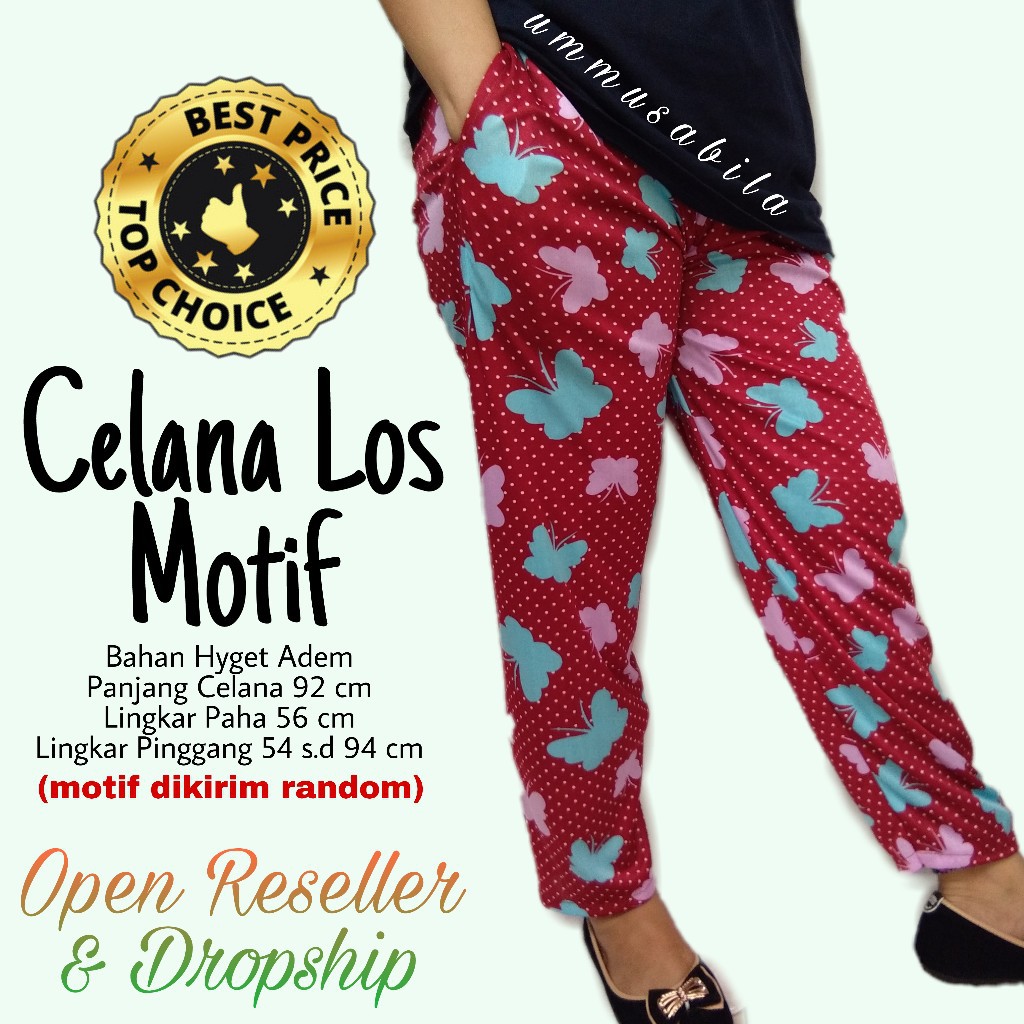  Celana  Los Motif Allsize Celana  Panjang  Wanita Inner 