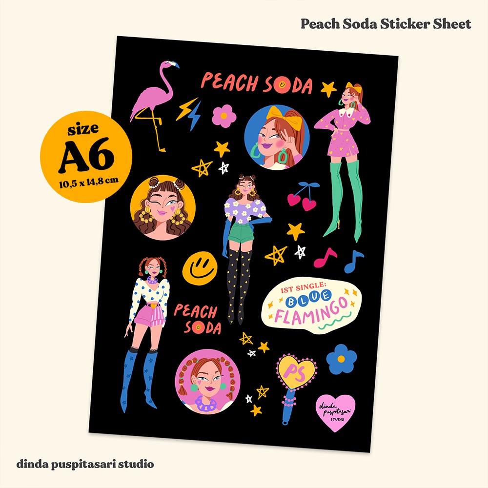 

Peach Soda Sticker Sheet A6