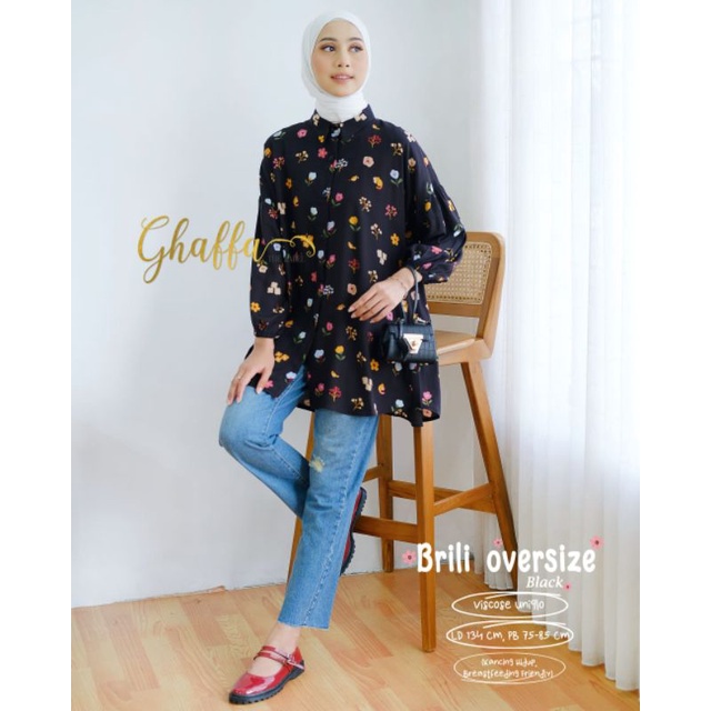 BRILI OVERSIZE BY GHAFFA THE LABEL (BLOUSE GHAFFA) Blouse oversize muslimah