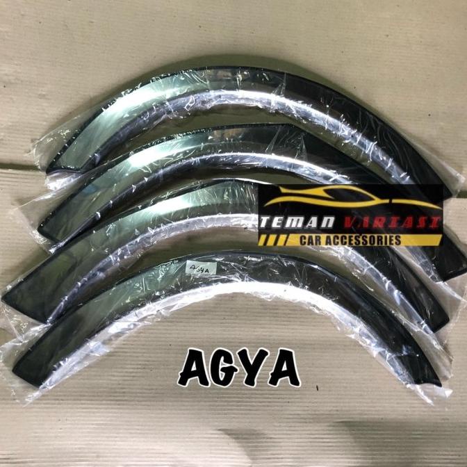 List Lis Atas Ban Over Fender Trim Mobil Agya Ayla Stainless Crome