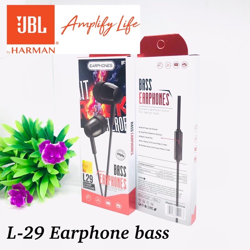 promo seru handsfree d21 vs L29 series earphone super bass stereo murah