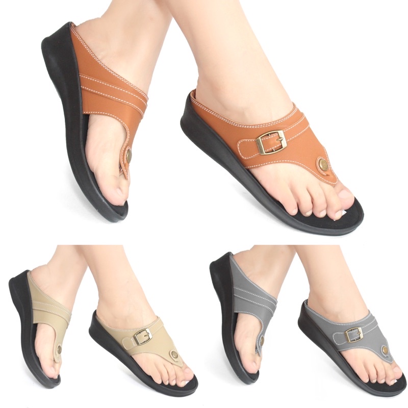 WEDGES SANDAL JEPIT WANITA KEKINIAN TERBARU TAVANO SENDAL TINGGI JAPIT PEREMPUAN IBU MURAH UH-07
