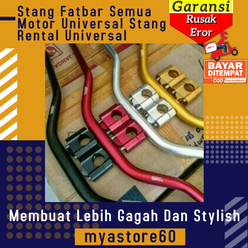 Stang Setang Fatbar Semua Motor Universal Stang Rental Universal Semua Motor Vixion Byson Megapro