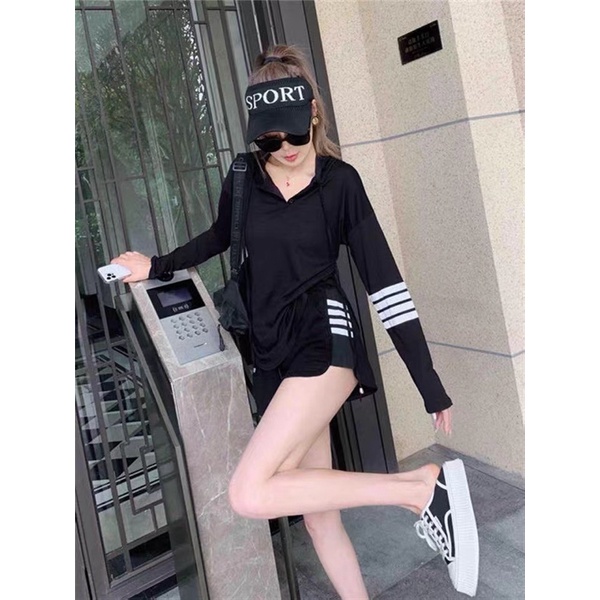 H7 SW1 Korean sweater topi / Atasan lengan panjang