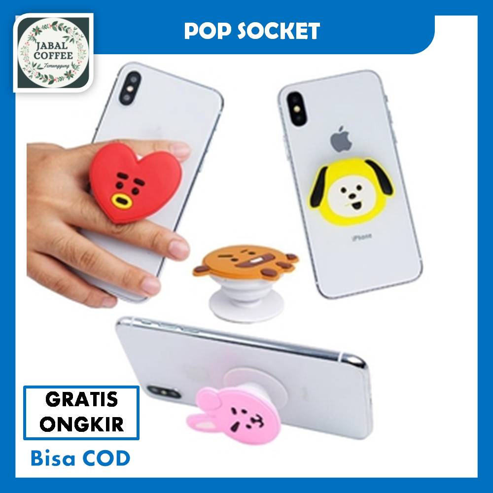 Pop Socket Karakter / Pop Socket BTS / BT 21 / Phone Holder BTS / Popsocket 3D Karakter J54